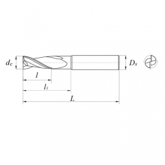 2 Flute Carbide End Mill